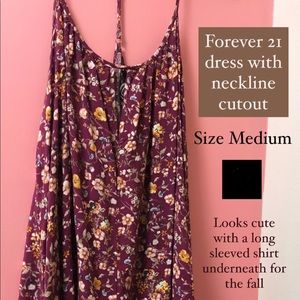 Forever 21 Floral Dress with cutout neckline